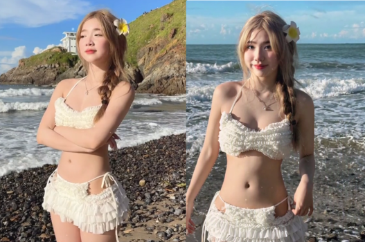 Cô gái Ngọc Diễm da trắng sugar baby lộng lẫy